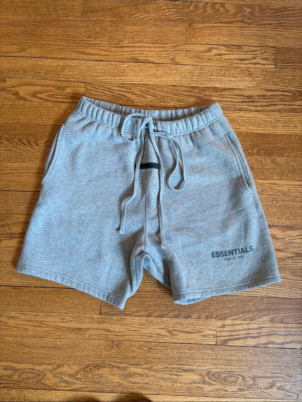 Essentials Men's Light Gray Athletic Sweat Shorts, size XS